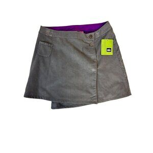 REI Girls' Quinn Quilted lined Cord Skirt Porpoise/Plum M 10 12 NWT